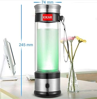 携帯型 水素水生成器 400ml BPAフリー Amazon | 水素水生成器 携帯型水素発生器 400ml ガラスボトル